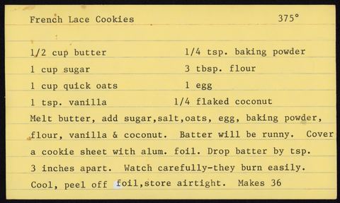 French Lace Cookies