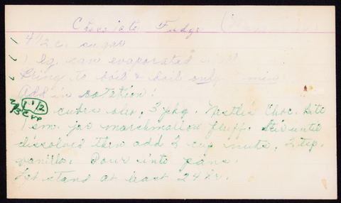 Chocolate Fudge (C[illegible])
