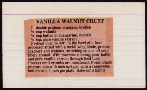 Vanilla Walnut Crust