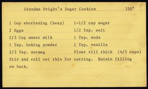 Grandma Wright's Sugar Cookies