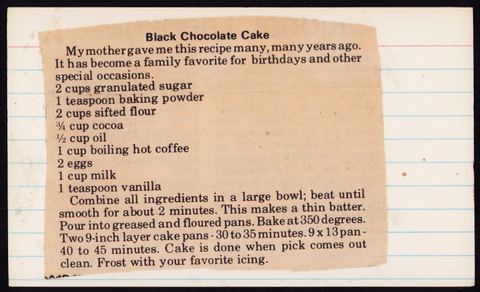 Black Chocolate Cake