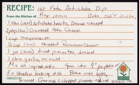 Hot Feta Artichoke Dip