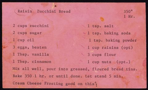 Raisin Zucchini Bread