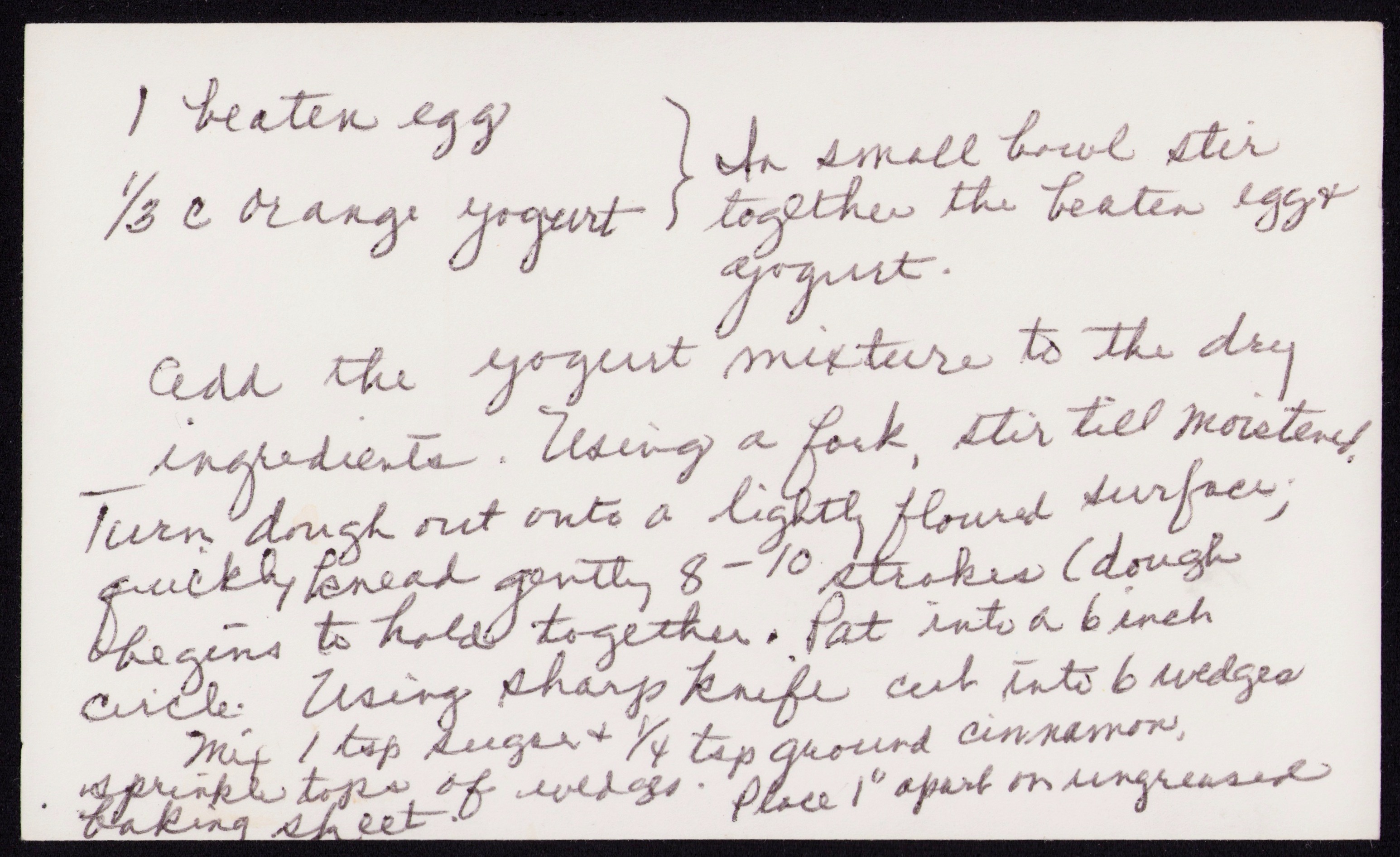 Orange and Raisin Scones — back of the card