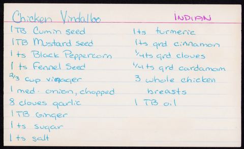 Chicken Vindaloo