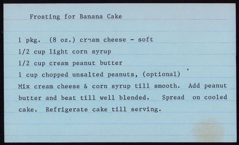 Frosting for Banana Cake