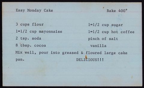 Easy Monday Cake