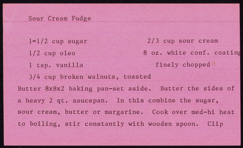 Sour Cream Fudge