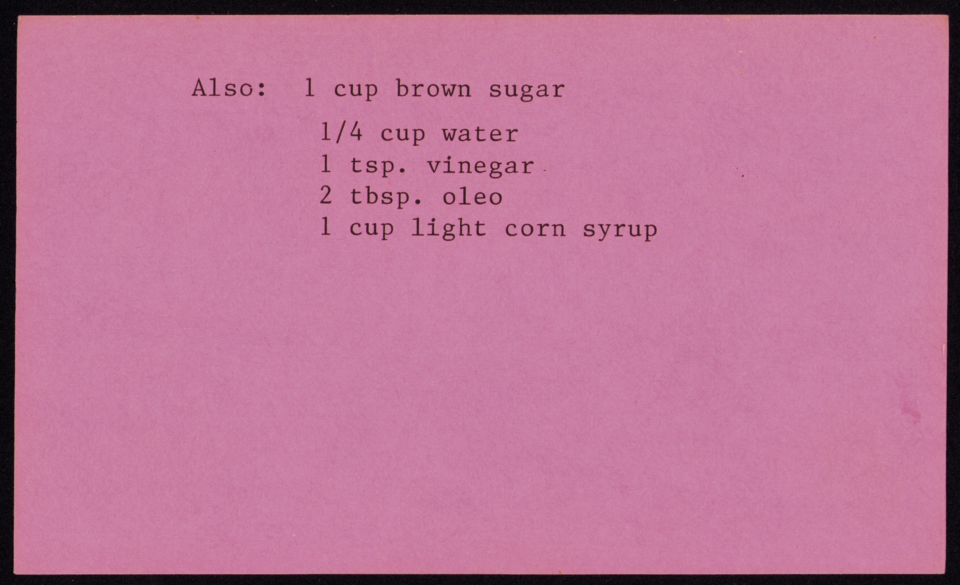 Carmel Corn — back of the card