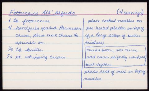 Fettuccine All' Alfredo