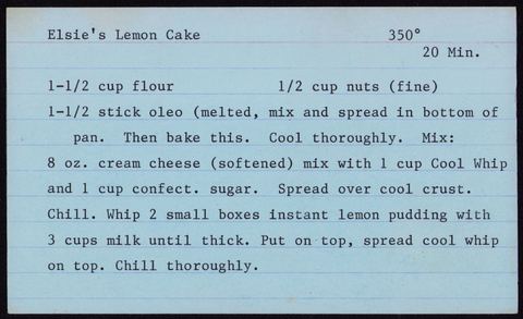 Elsie's Lemon Cake