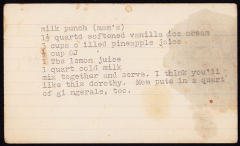 milk punch (mom's)