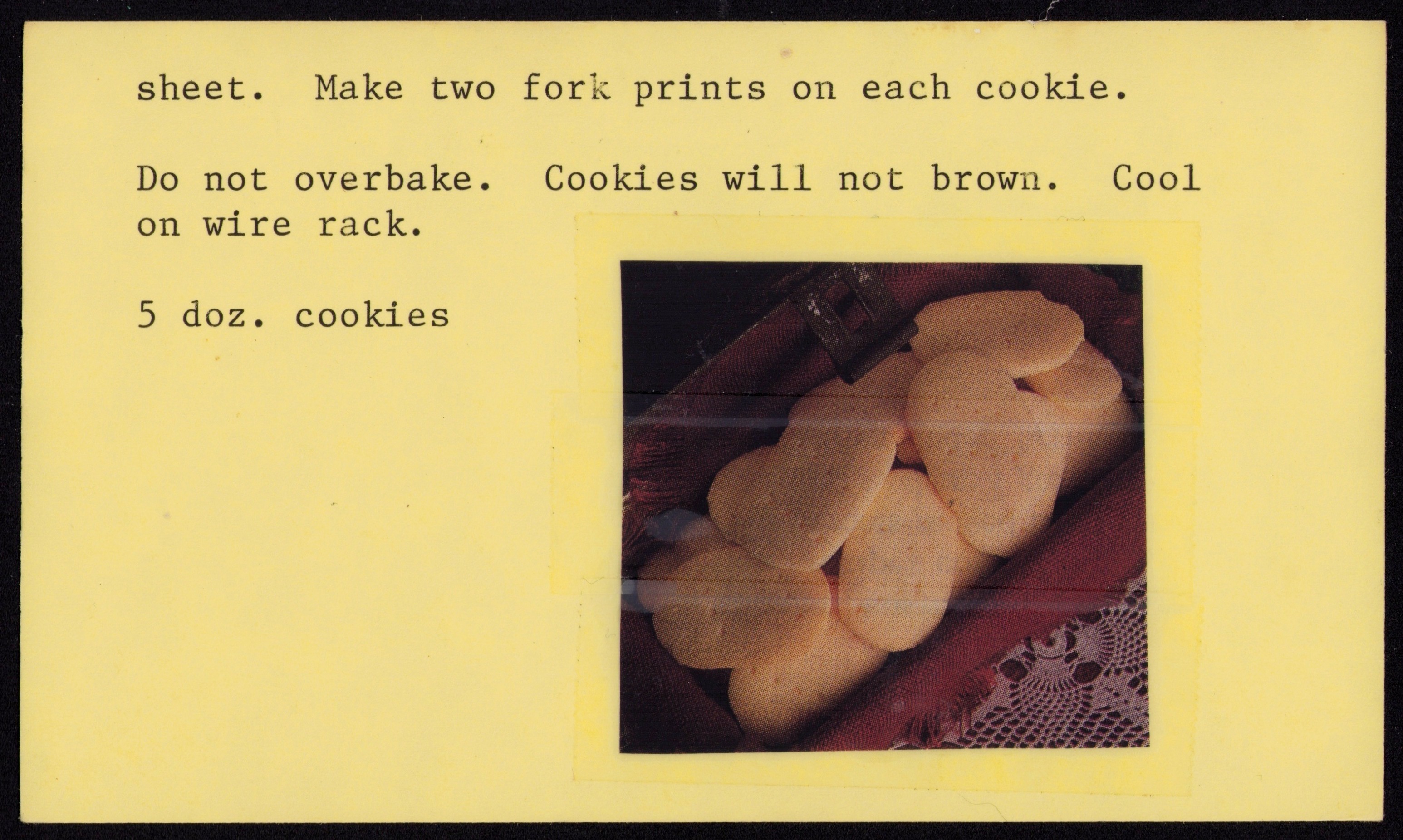 Shortbread — back of the card