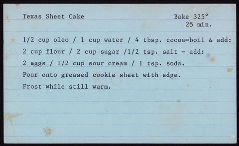 Texas Sheet Cake
