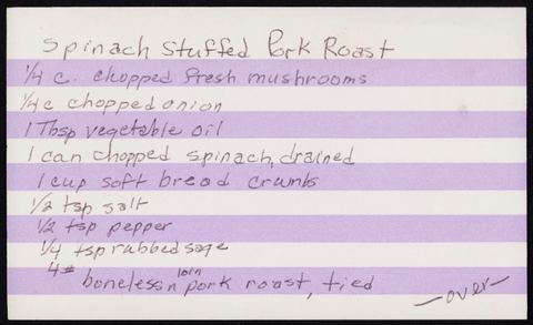 Spinach Stuffed Pork Roast