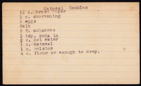 Oatmeal Cookies