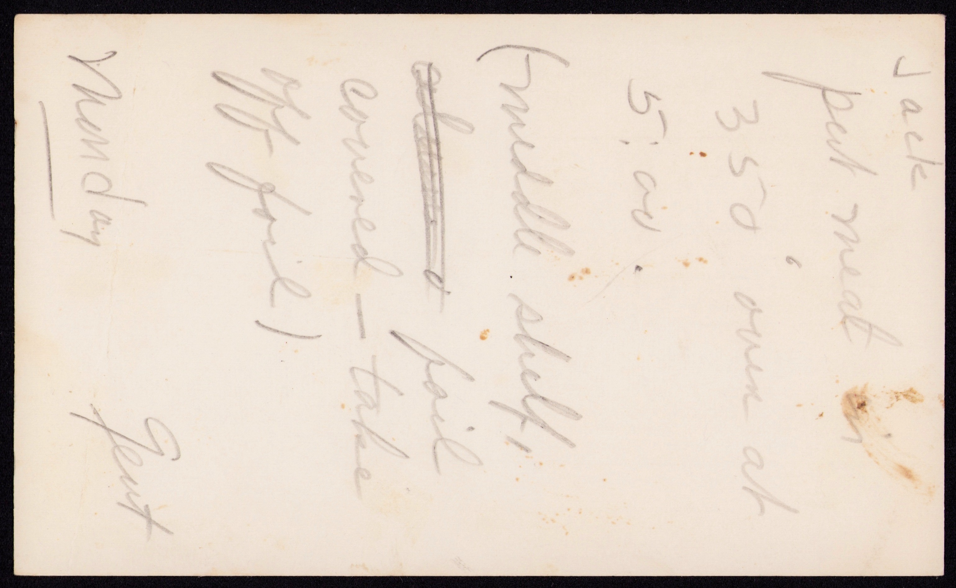 Summer Meat Loaf — back of the card