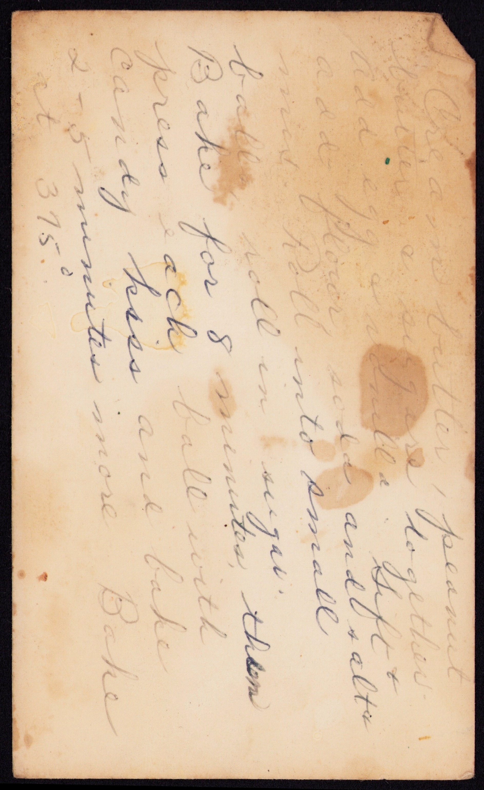 Peanut Blossom [Candy Kisses?] — back of the card