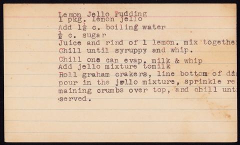 Lemon Jello Pudding