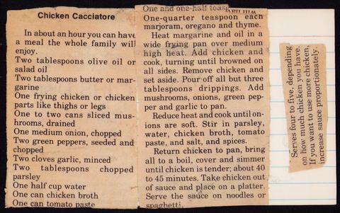 Chicken Cacciatore