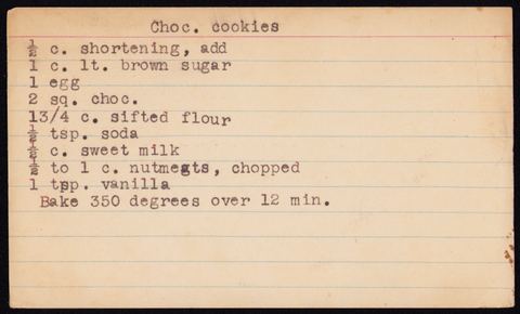 Choc. cookies