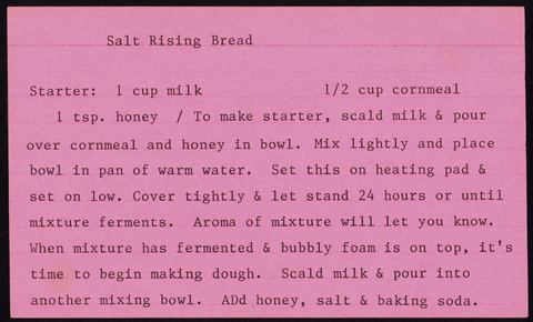 Salt Rising Bread