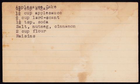 Applesauce Cake