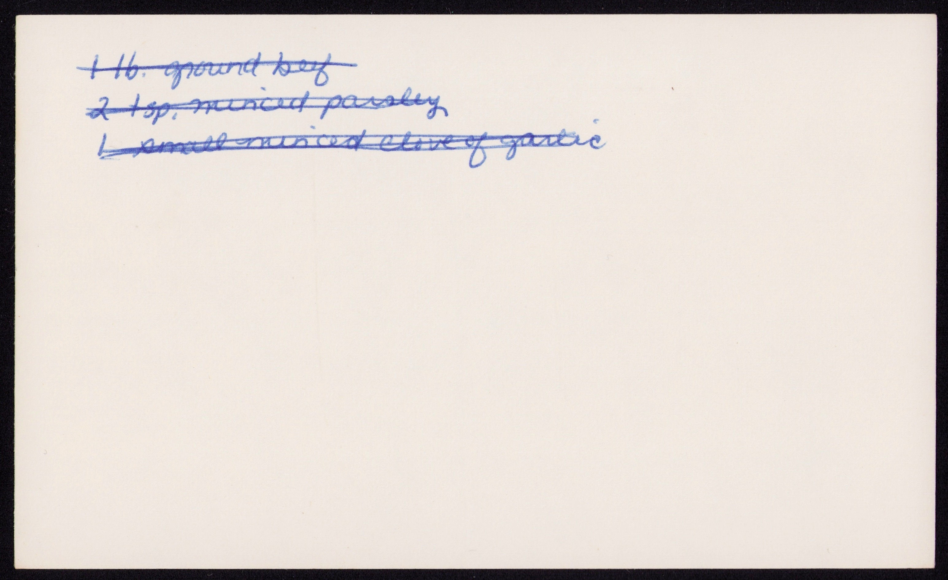 Italian Meatballs – Polpette — back of the card
