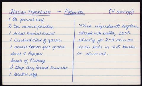 Italian Meatballs – Polpette