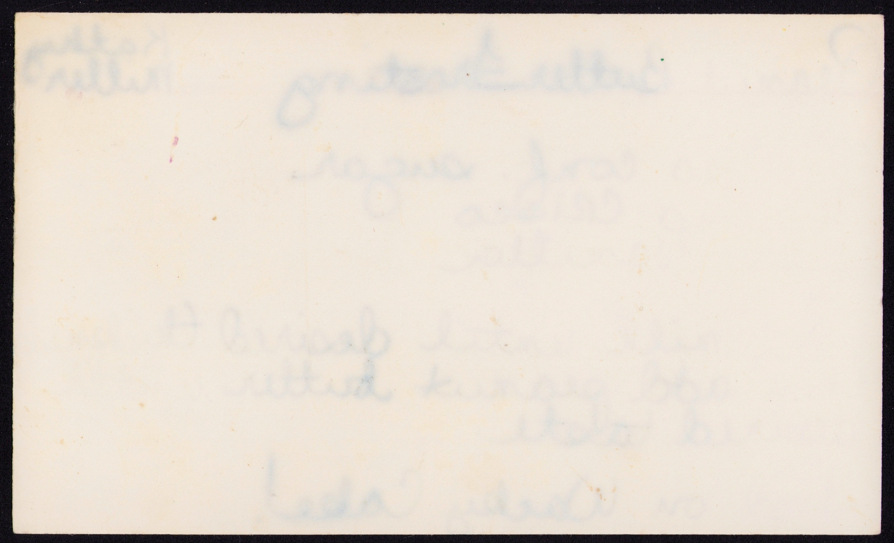Peanut Butter Frosting — back of the card