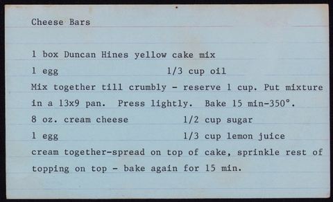 Cheese Bars