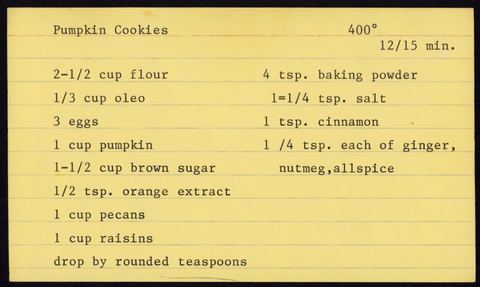 Pumpkin Cookies