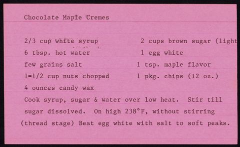 Chocolate Maple Cremes