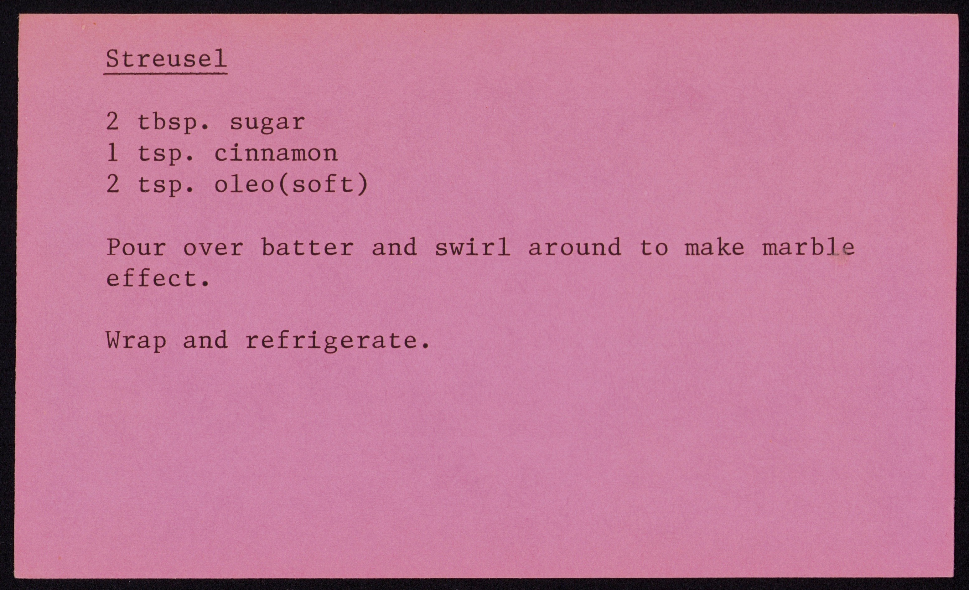 Sweet Cinnamon Quick Bread — back of the card