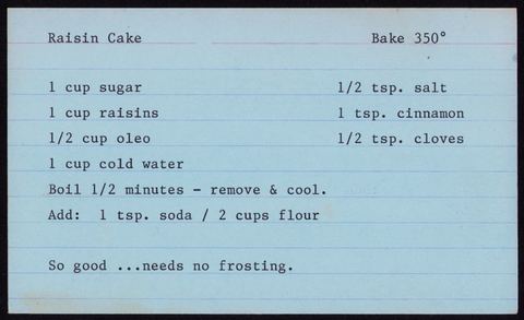 Raisin Cake