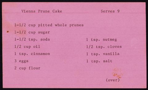 Vienna Prune Cake