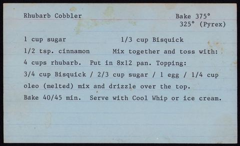 Rhubarb Cobbler