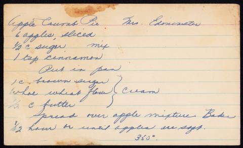 Apple Crumb Pie
