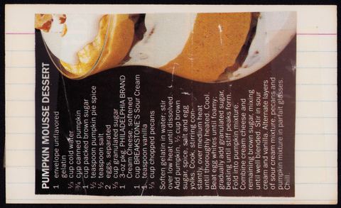 Pumpkin Mousse Dessert