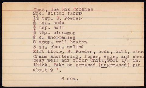 Choc. Ice Box Cookies