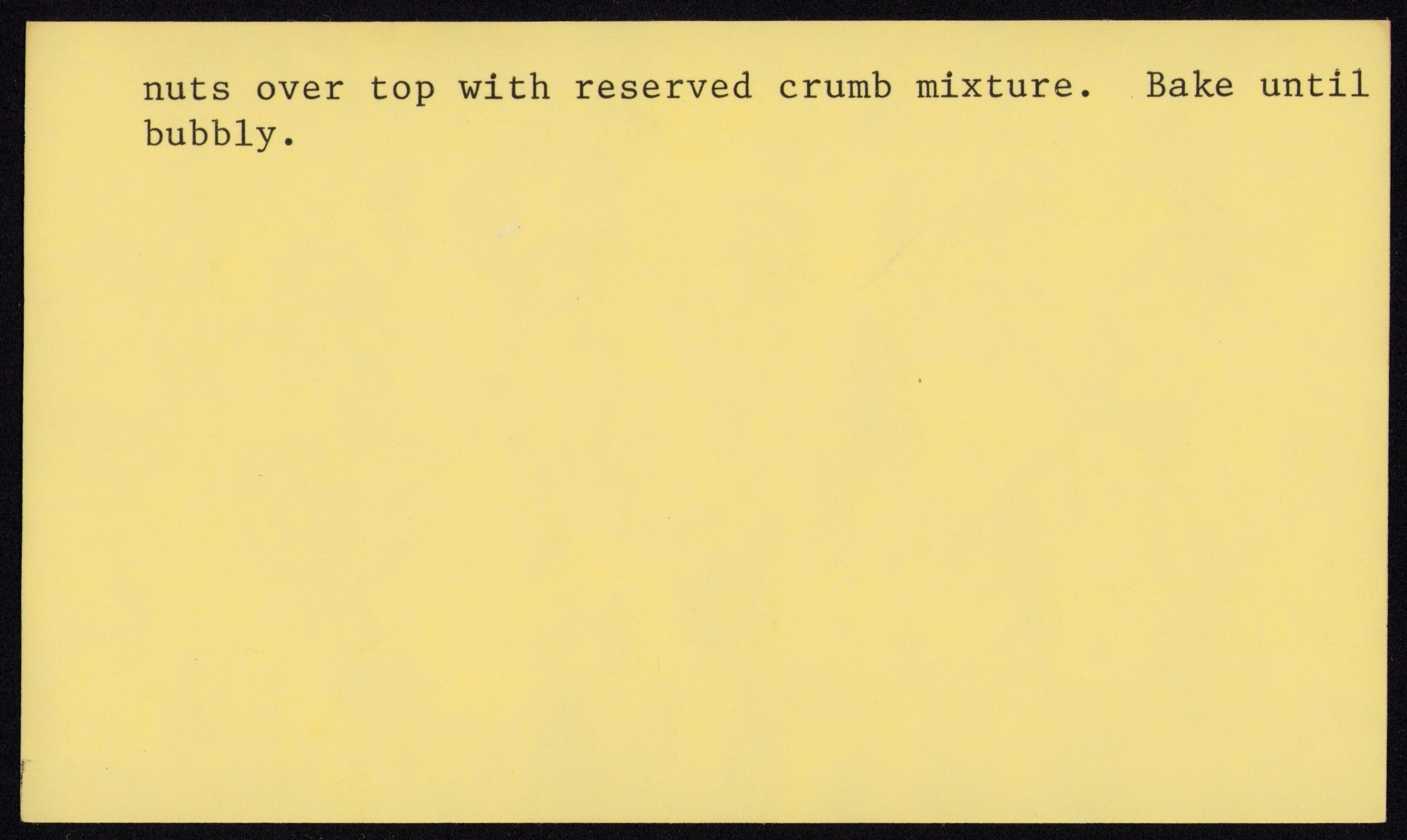 Chocolate Streusel Bars — back of the card