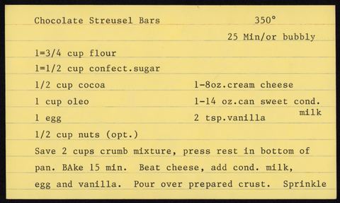 Chocolate Streusel Bars