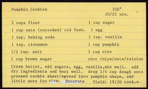 Pumpkin Cookies