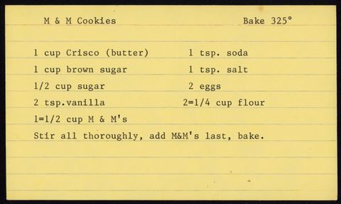 M & M Cookies