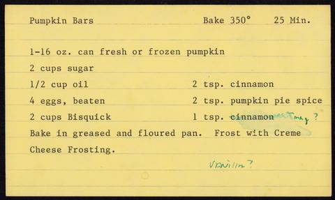 Pumpkin Bars