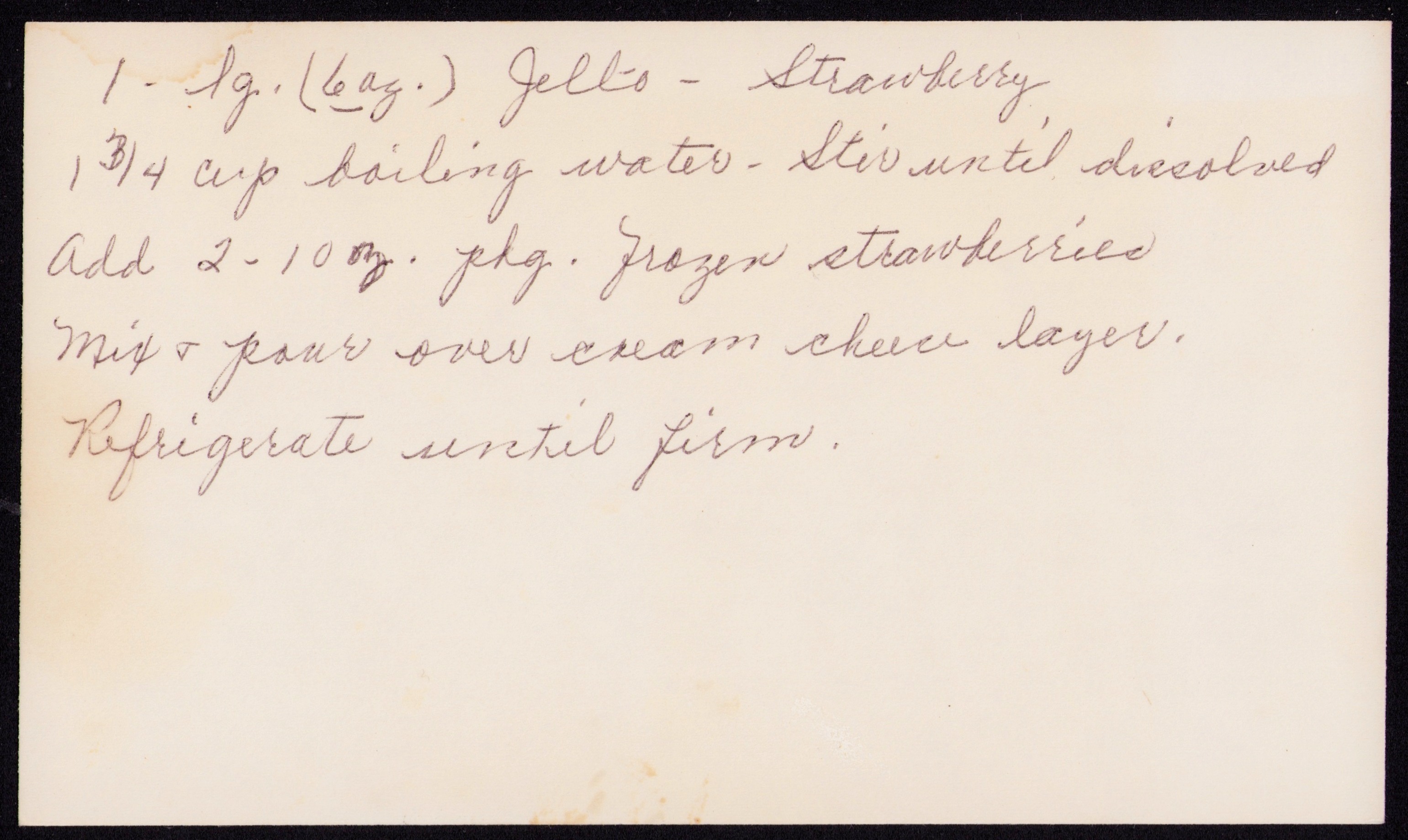 Pretzel Salad — back of the card