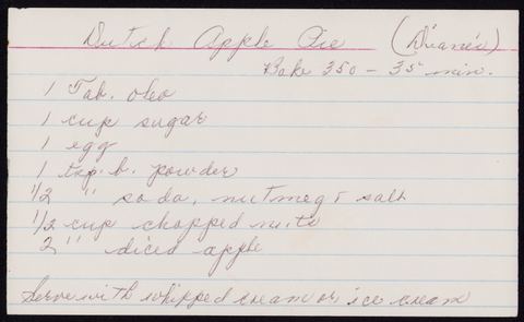 Dutch Apple Pie (Diane's)