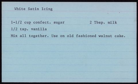 White Satin Icing